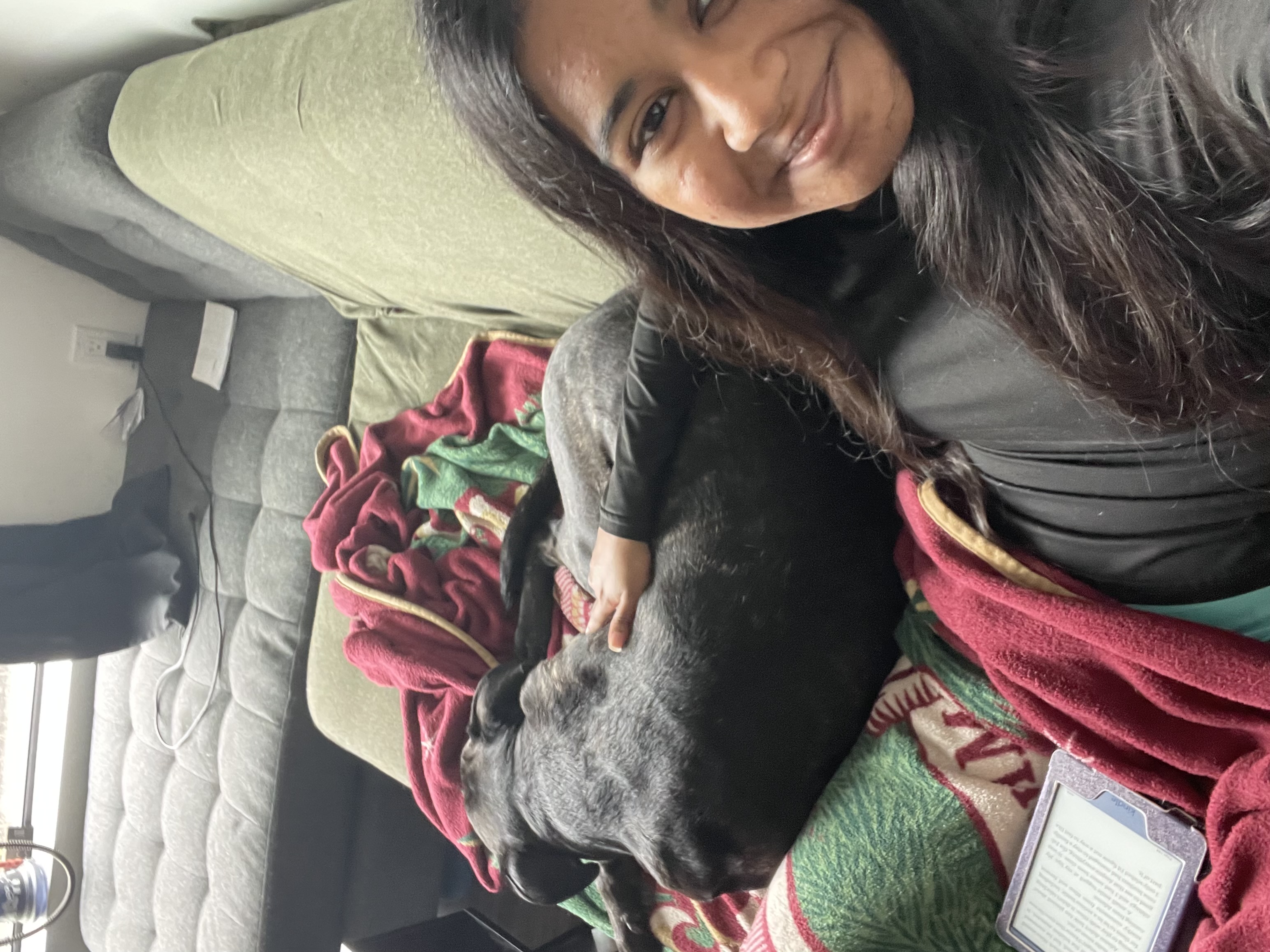 Anjali dog walking in Brooklyn